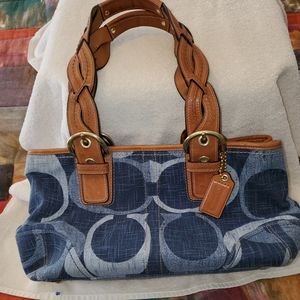 Coach denim handbag